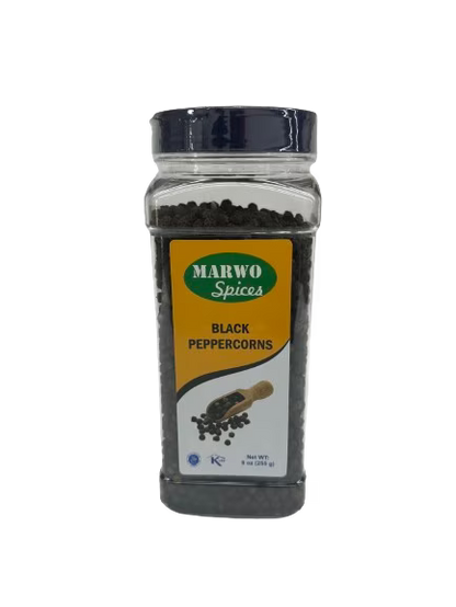 Marwo Spices Whole Black Pepper, 9oz