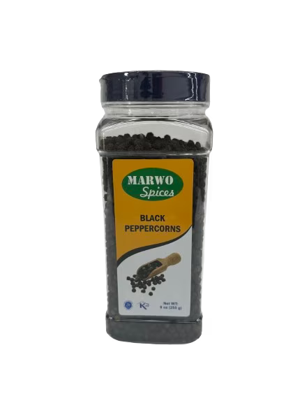 Marwo Spices Whole Black Pepper, 9oz
